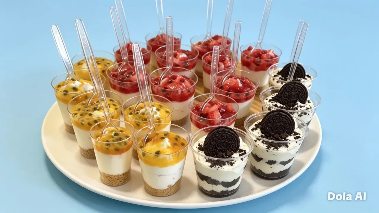 Mini shots  de chesscakes